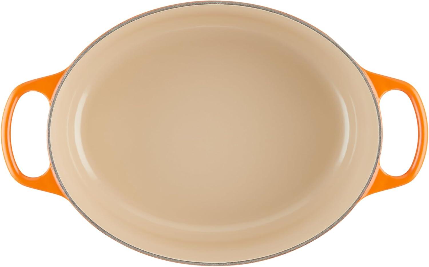 imageLe Creuset Enameled Cast Iron Signature Oval Dutch Oven 95 qt CeriseFlame