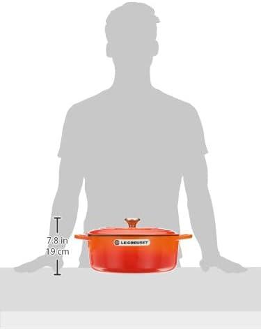 imageLe Creuset Enameled Cast Iron Signature Oval Dutch Oven 95 qt CeriseFlame