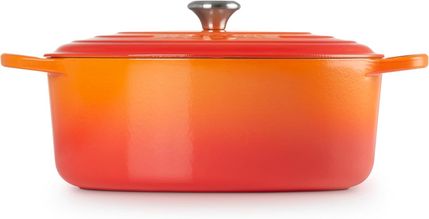 imageLe Creuset Enameled Cast Iron Signature Oval Dutch Oven 95 qt CeriseFlame
