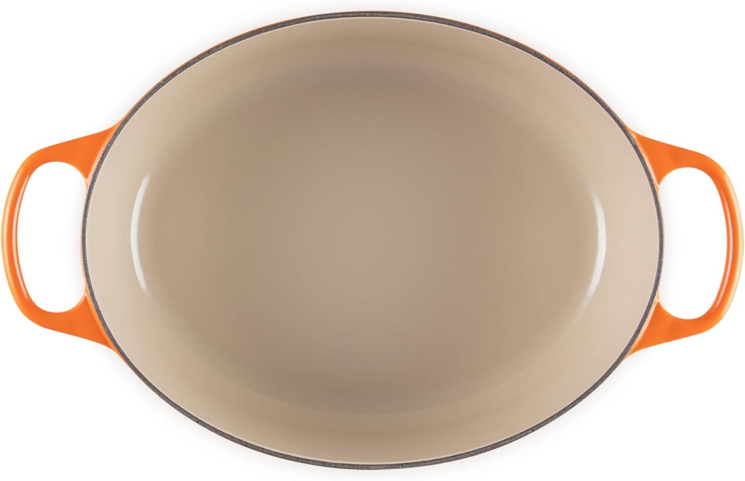imageLe Creuset Enameled Cast Iron Signature Oval Dutch Oven 95 qt CeriseFlame