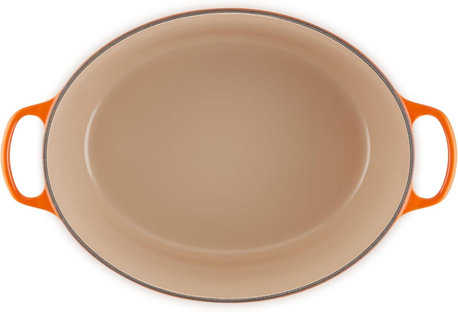 imageLe Creuset Enameled Cast Iron Signature Oval Dutch Oven 95 qt CeriseFlame