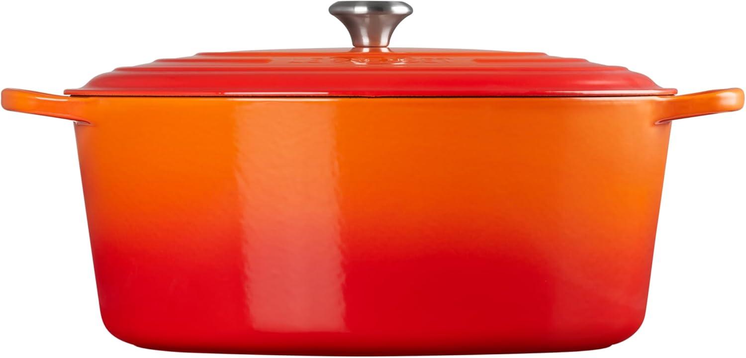 imageLe Creuset Enameled Cast Iron Signature Oval Dutch Oven 95 qt CeriseFlame