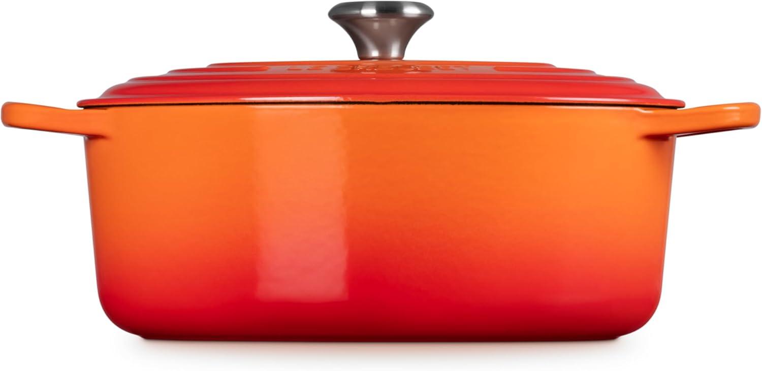 imageLe Creuset Enameled Cast Iron Signature Oval Dutch Oven 95 qt CeriseFlame