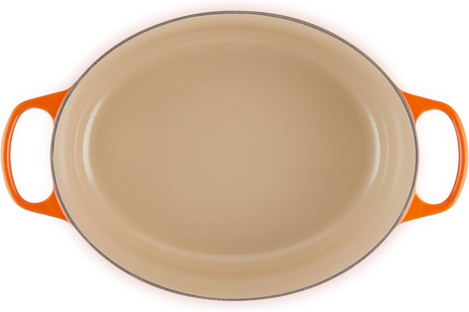 imageLe Creuset Enameled Cast Iron Signature Oval Dutch Oven 95 qt CeriseFlame