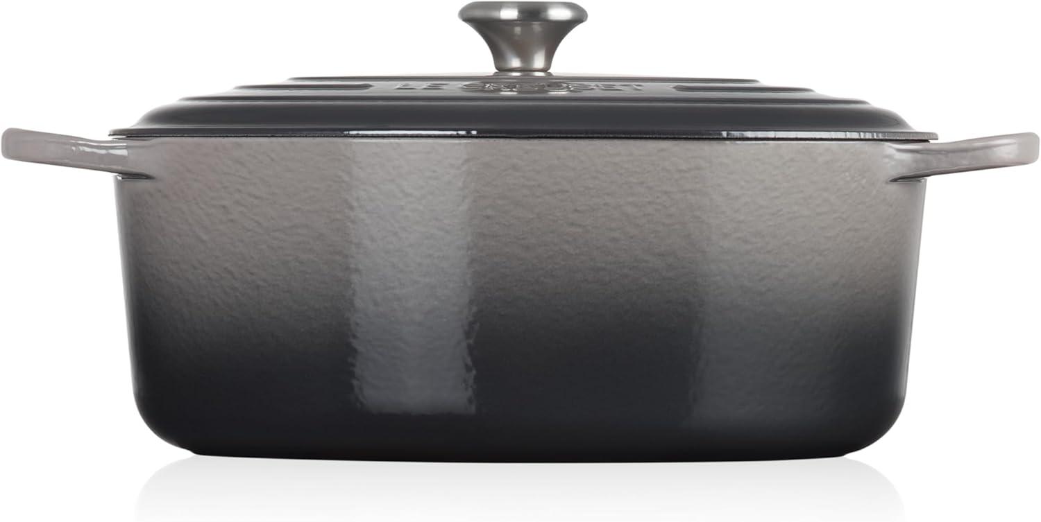 imageLe Creuset Enameled Cast Iron Signature Oval Dutch Oven 95 qt CeriseOyster