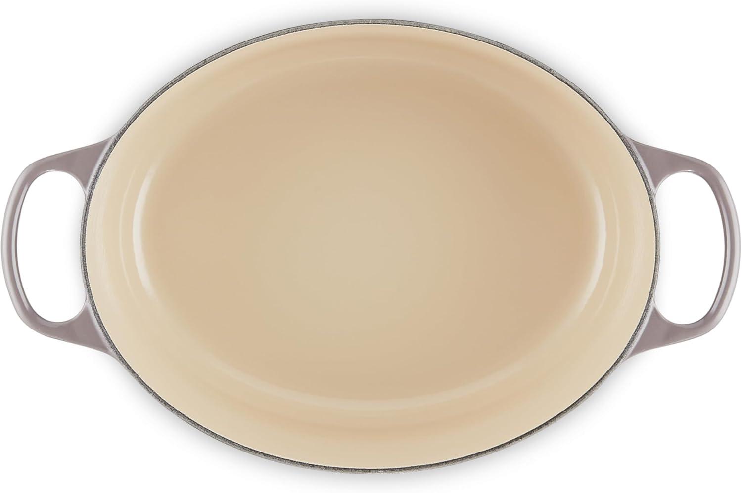 imageLe Creuset Enameled Cast Iron Signature Oval Dutch Oven 95 qt CeriseOyster