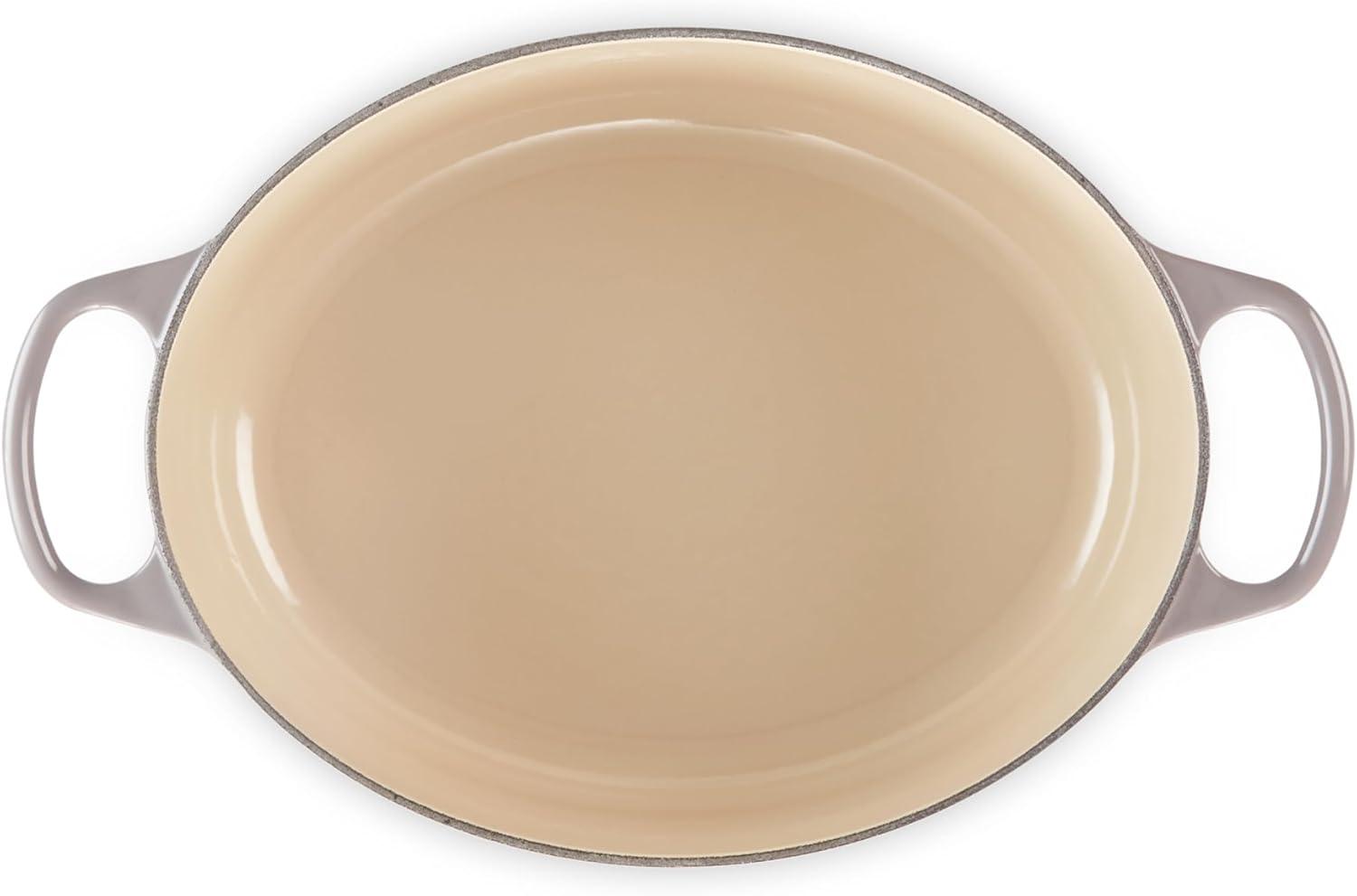 imageLe Creuset Enameled Cast Iron Signature Oval Dutch Oven 95 qt CeriseOyster