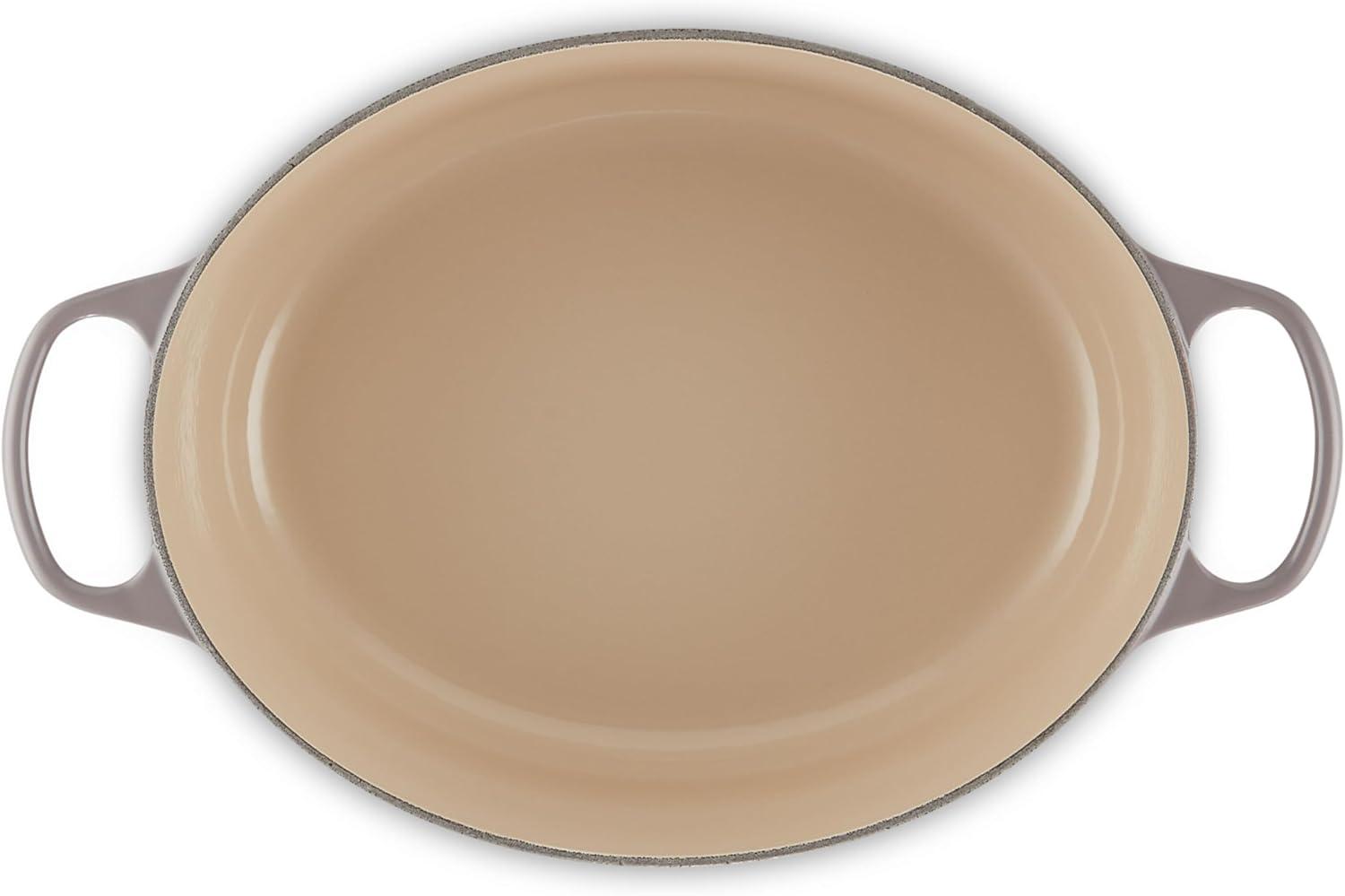 imageLe Creuset Enameled Cast Iron Signature Oval Dutch Oven 95 qt CeriseOyster