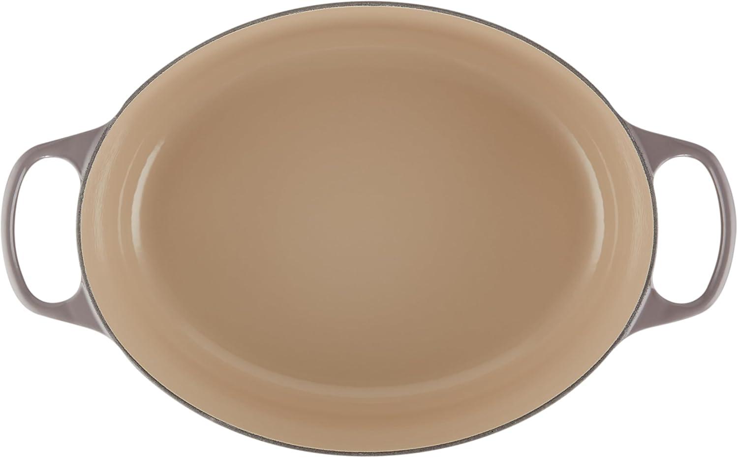 imageLe Creuset Enameled Cast Iron Signature Oval Dutch Oven 95 qt CeriseOyster