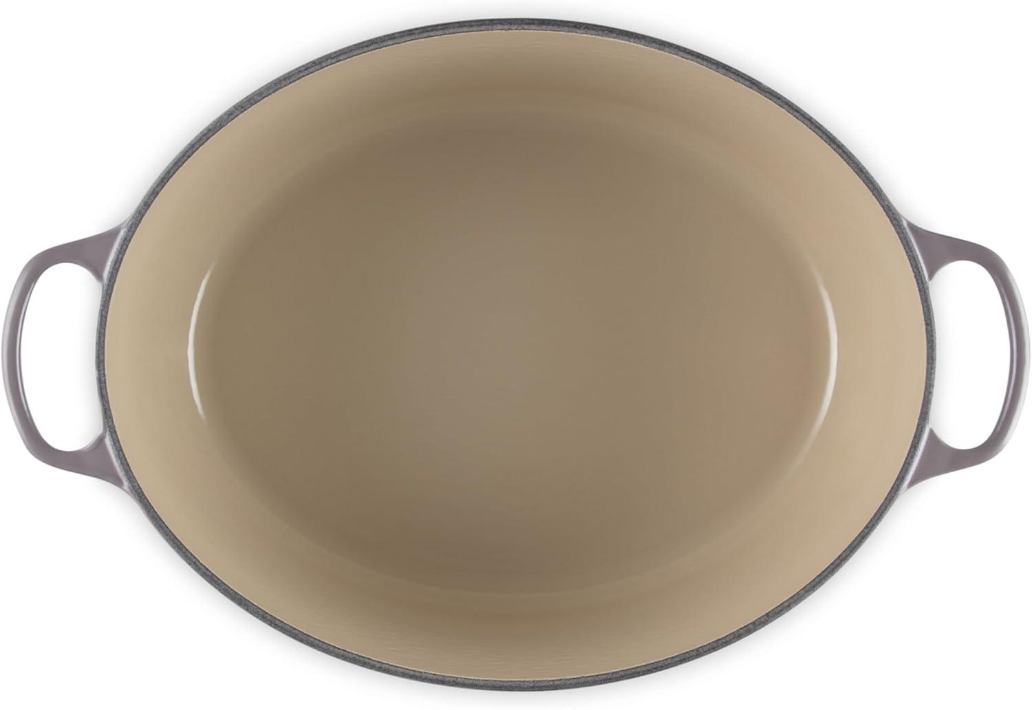 imageLe Creuset Enameled Cast Iron Signature Oval Dutch Oven 95 qt CeriseOyster