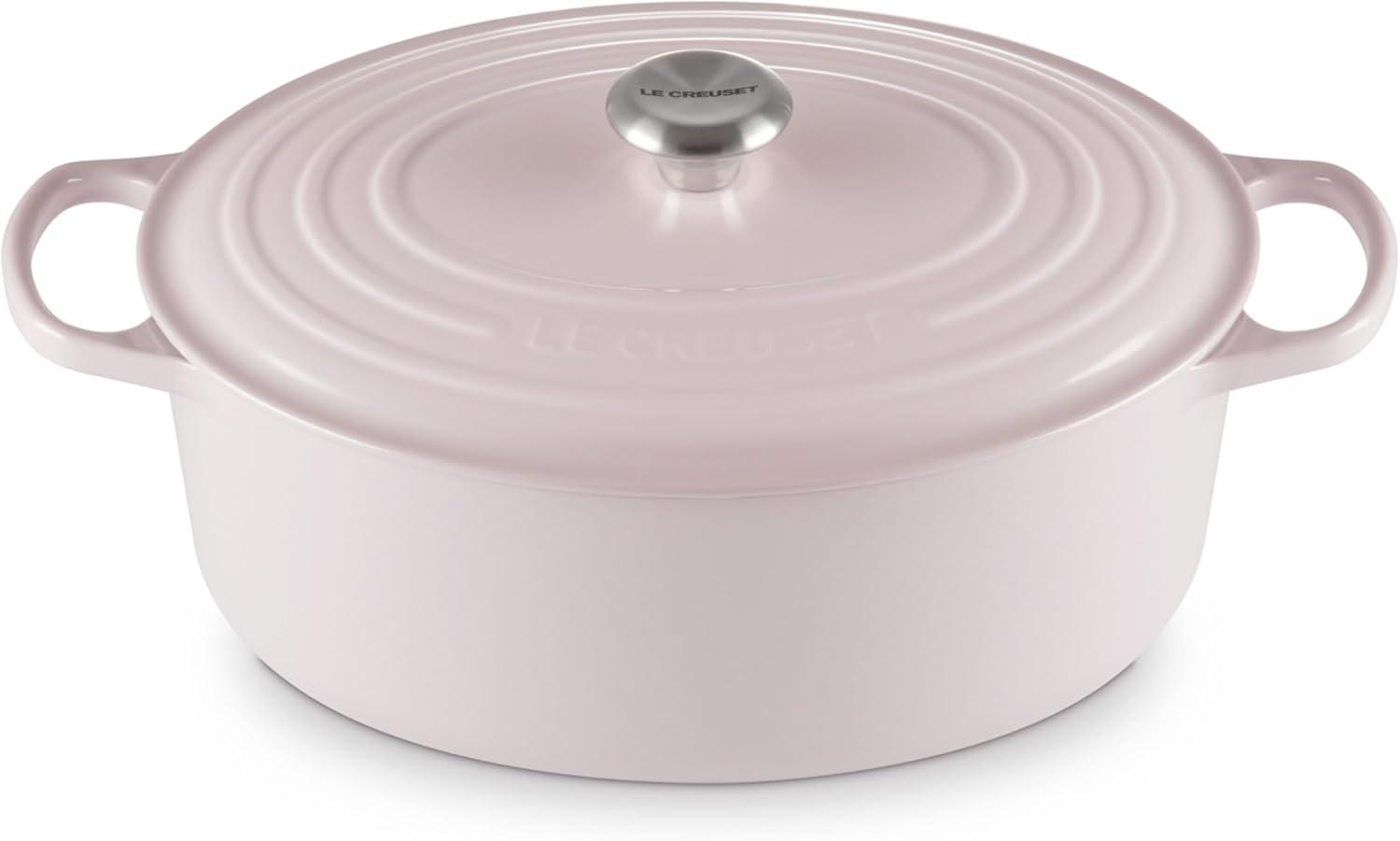 imageLe Creuset Enameled Cast Iron Signature Oval Dutch Oven 95 qt CeriseShallot