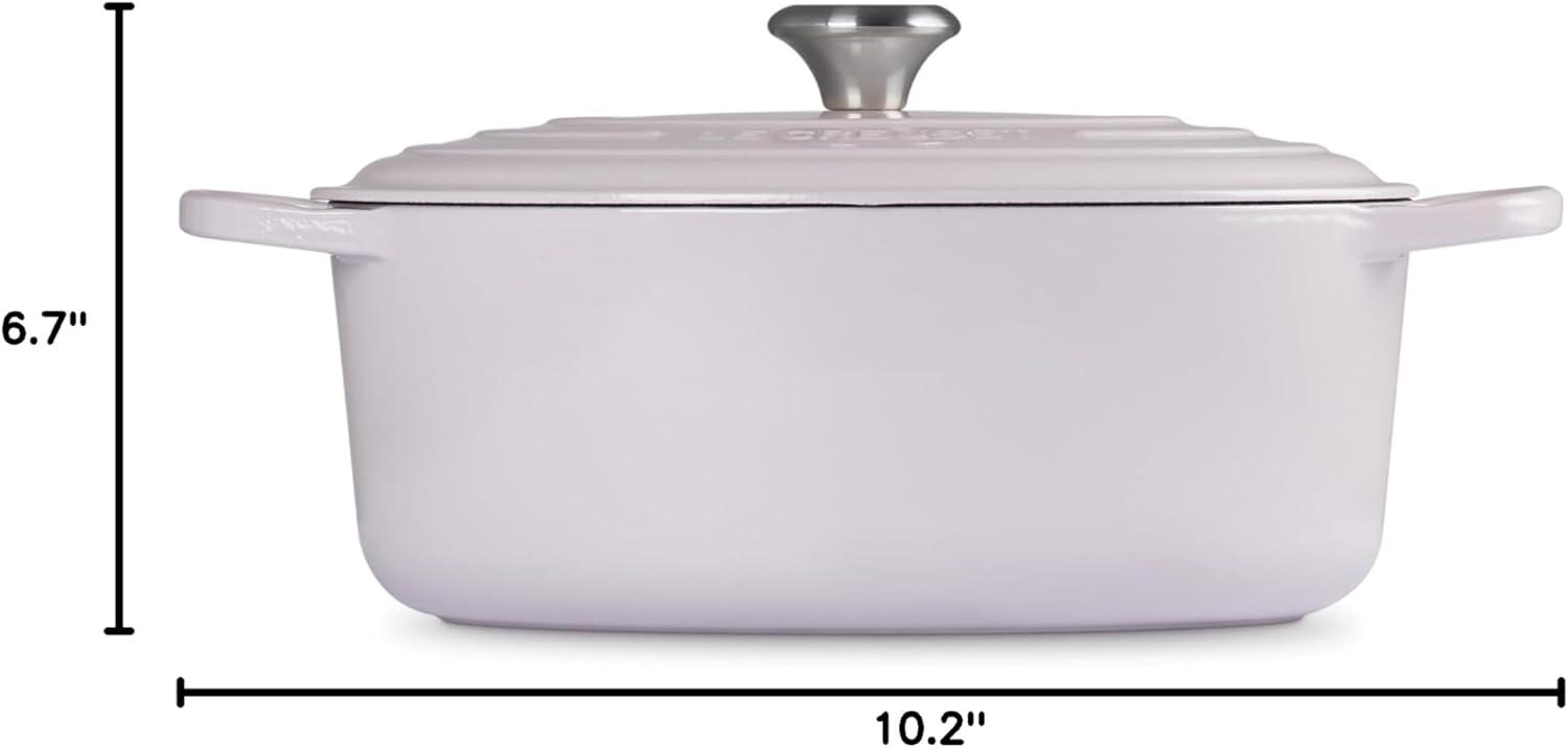 imageLe Creuset Enameled Cast Iron Signature Oval Dutch Oven 95 qt CeriseShallot