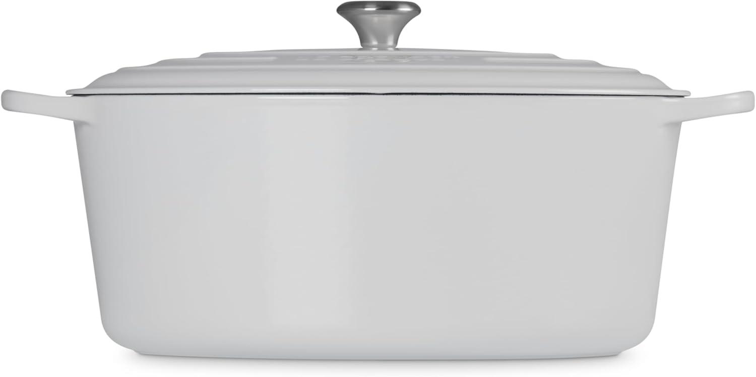 imageLe Creuset Enameled Cast Iron Signature Oval Dutch Oven 95 qt CeriseWhite