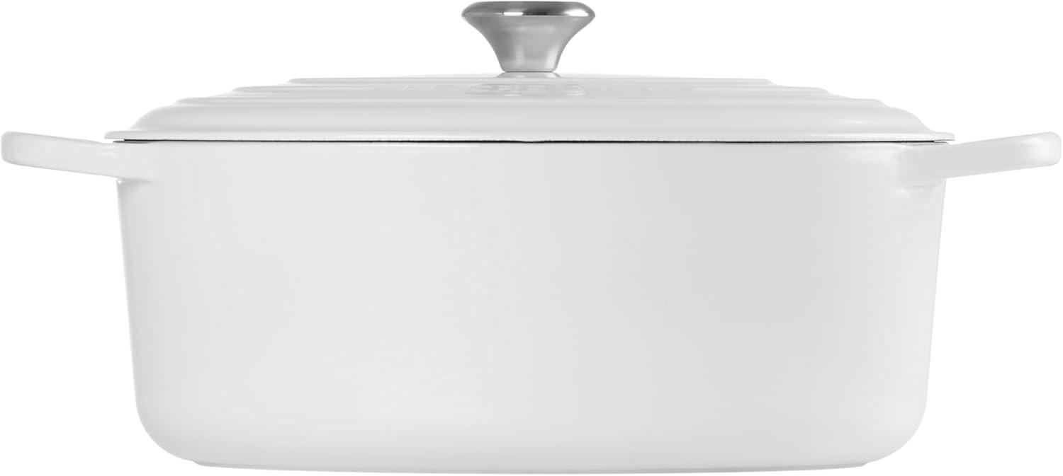 imageLe Creuset Enameled Cast Iron Signature Oval Dutch Oven 95 qt CeriseWhite