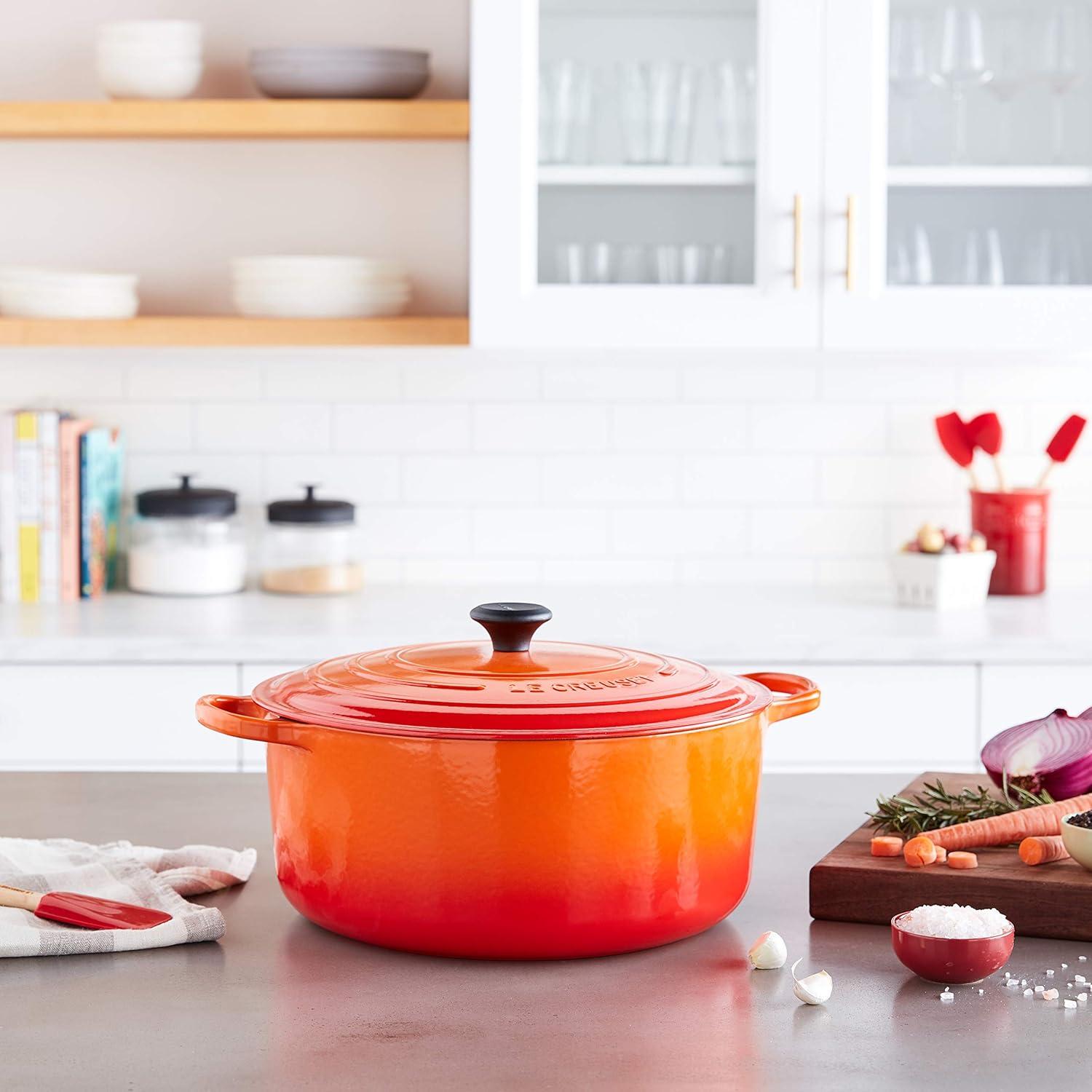 imageLe Creuset Enameled Cast Iron Signature Round Dutch Oven 1325 qt CeriseFlame