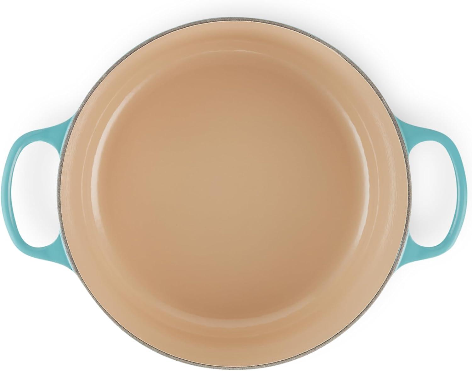imageLe Creuset Enameled Cast Iron Signature Round Dutch Oven 725 qt Sea SaltCaribbean