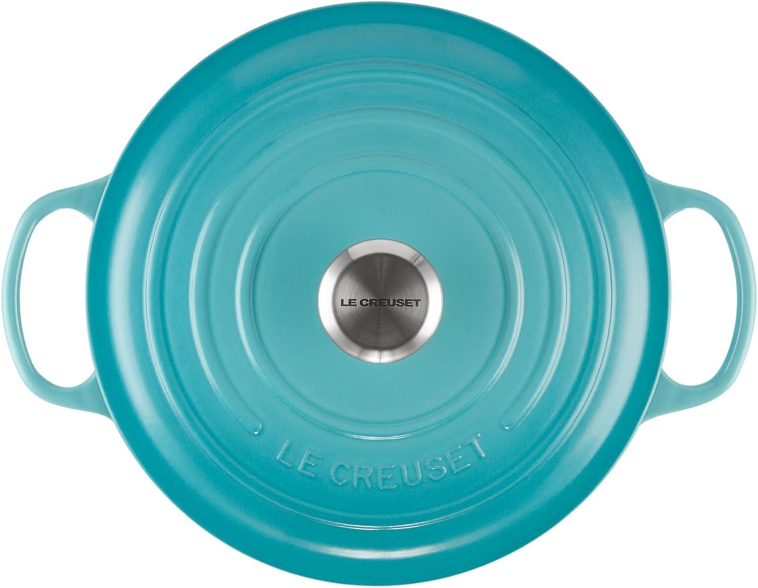 imageLe Creuset Enameled Cast Iron Signature Round Dutch Oven 725 qt Sea SaltCaribbean