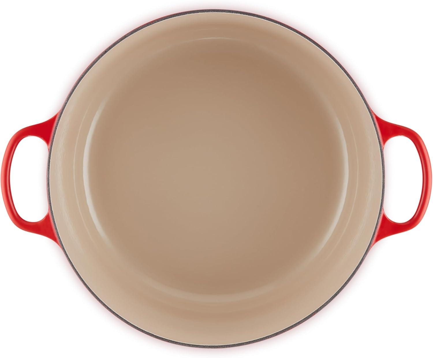 imageLe Creuset Enameled Cast Iron Signature Round Dutch Oven 725 qt Sea SaltCerise