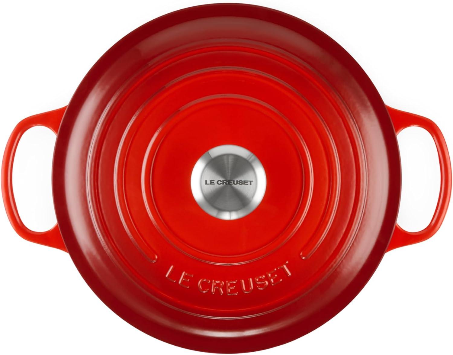 imageLe Creuset Enameled Cast Iron Signature Round Dutch Oven 725 qt Sea SaltCerise