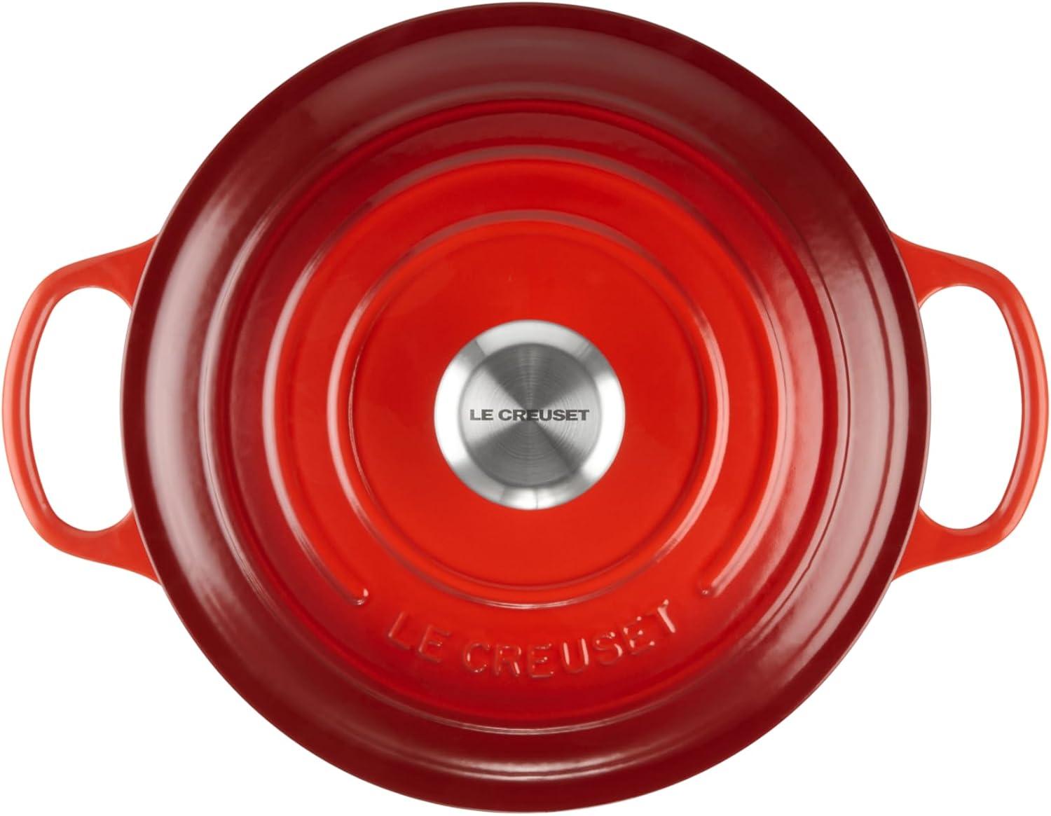 imageLe Creuset Enameled Cast Iron Signature Round Dutch Oven 725 qt Sea SaltCerise