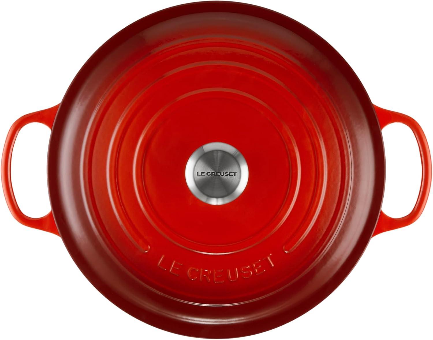 imageLe Creuset Enameled Cast Iron Signature Round Dutch Oven 725 qt Sea SaltCerise