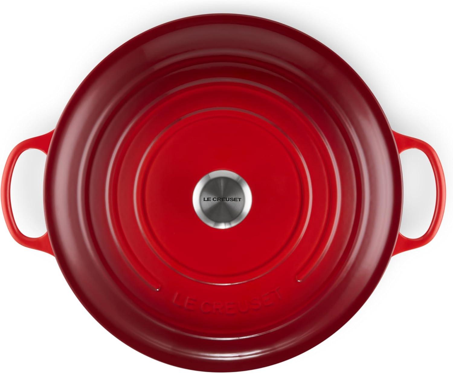 imageLe Creuset Enameled Cast Iron Signature Round Dutch Oven 725 qt Sea SaltCerise