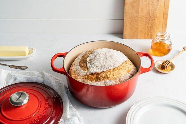 imageLe Creuset Enameled Cast Iron Signature Round Dutch Oven 725 qt Sea SaltCerise