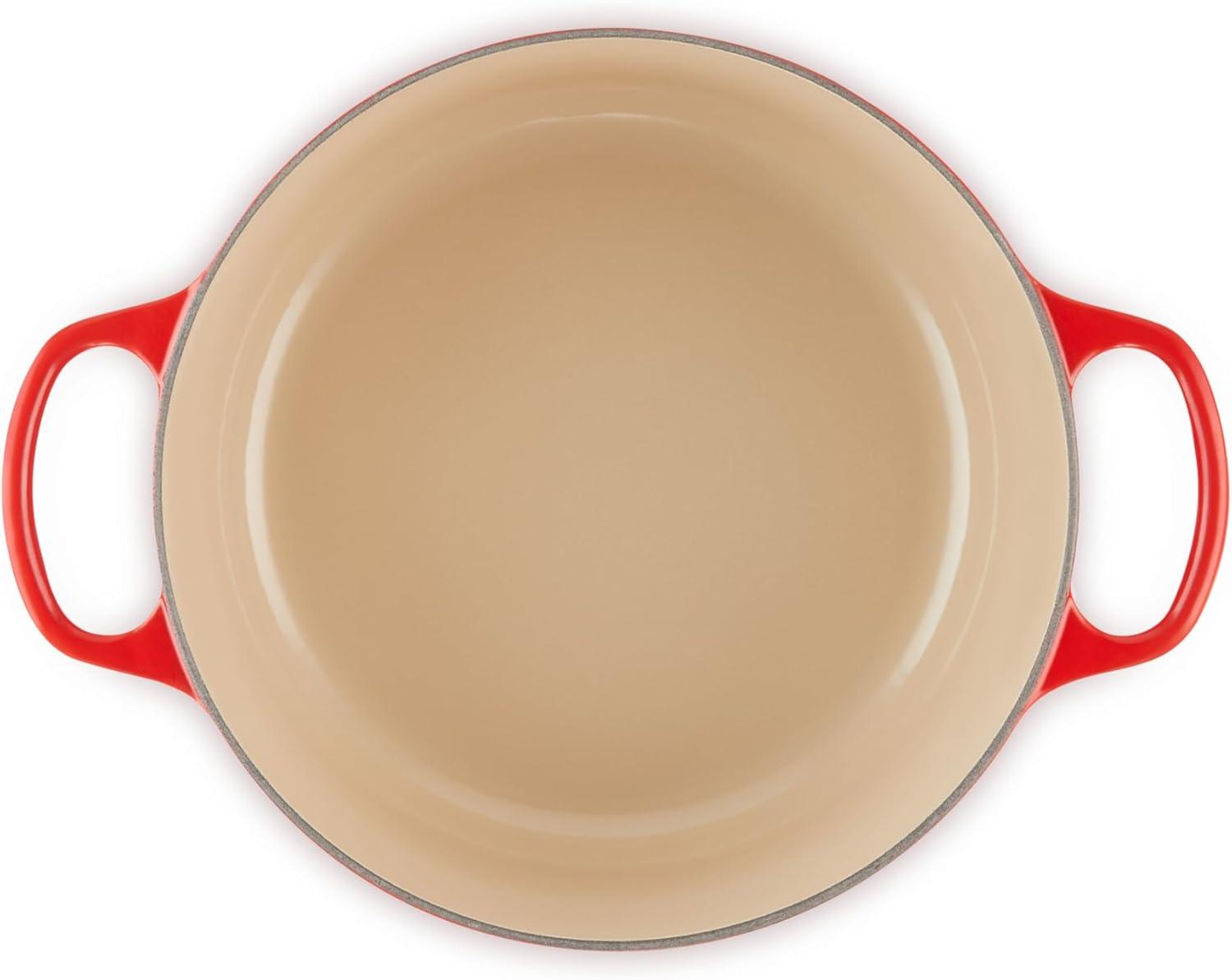 imageLe Creuset Enameled Cast Iron Signature Round Dutch Oven 725 qt Sea SaltCerise
