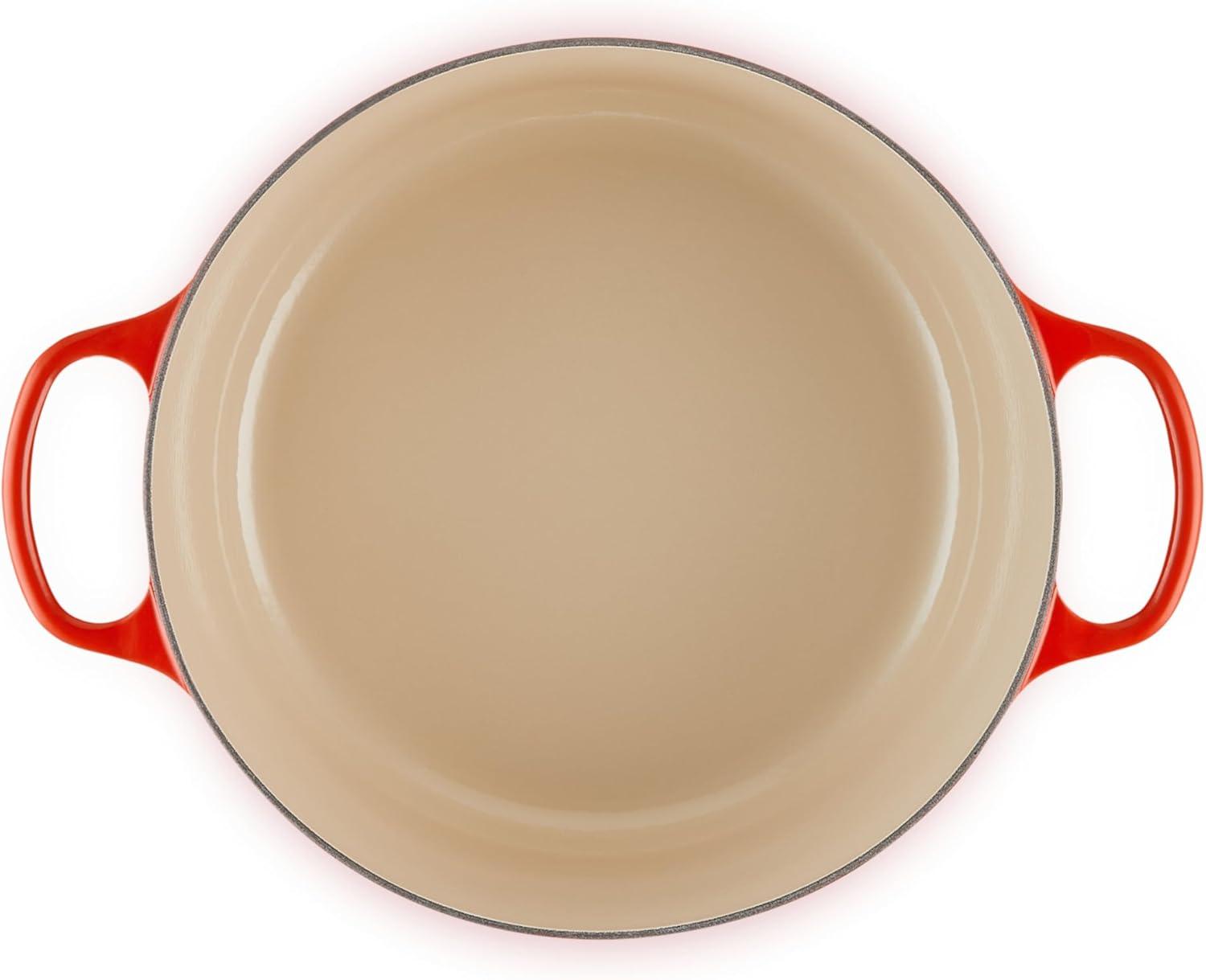 imageLe Creuset Enameled Cast Iron Signature Round Dutch Oven 725 qt Sea SaltCerise