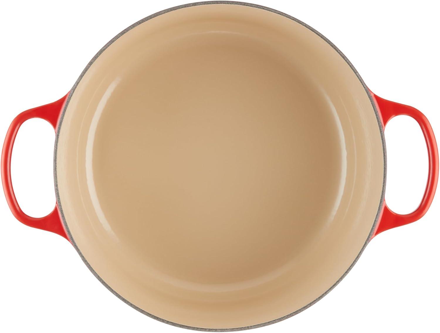 imageLe Creuset Enameled Cast Iron Signature Round Dutch Oven 725 qt Sea SaltCerise