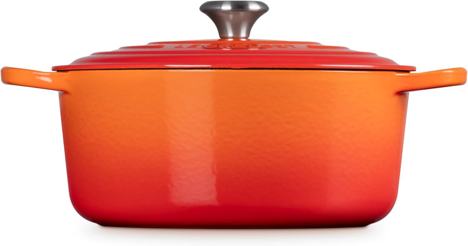 imageLe Creuset Enameled Cast Iron Signature Round Dutch Oven 725 qt Sea SaltFlame