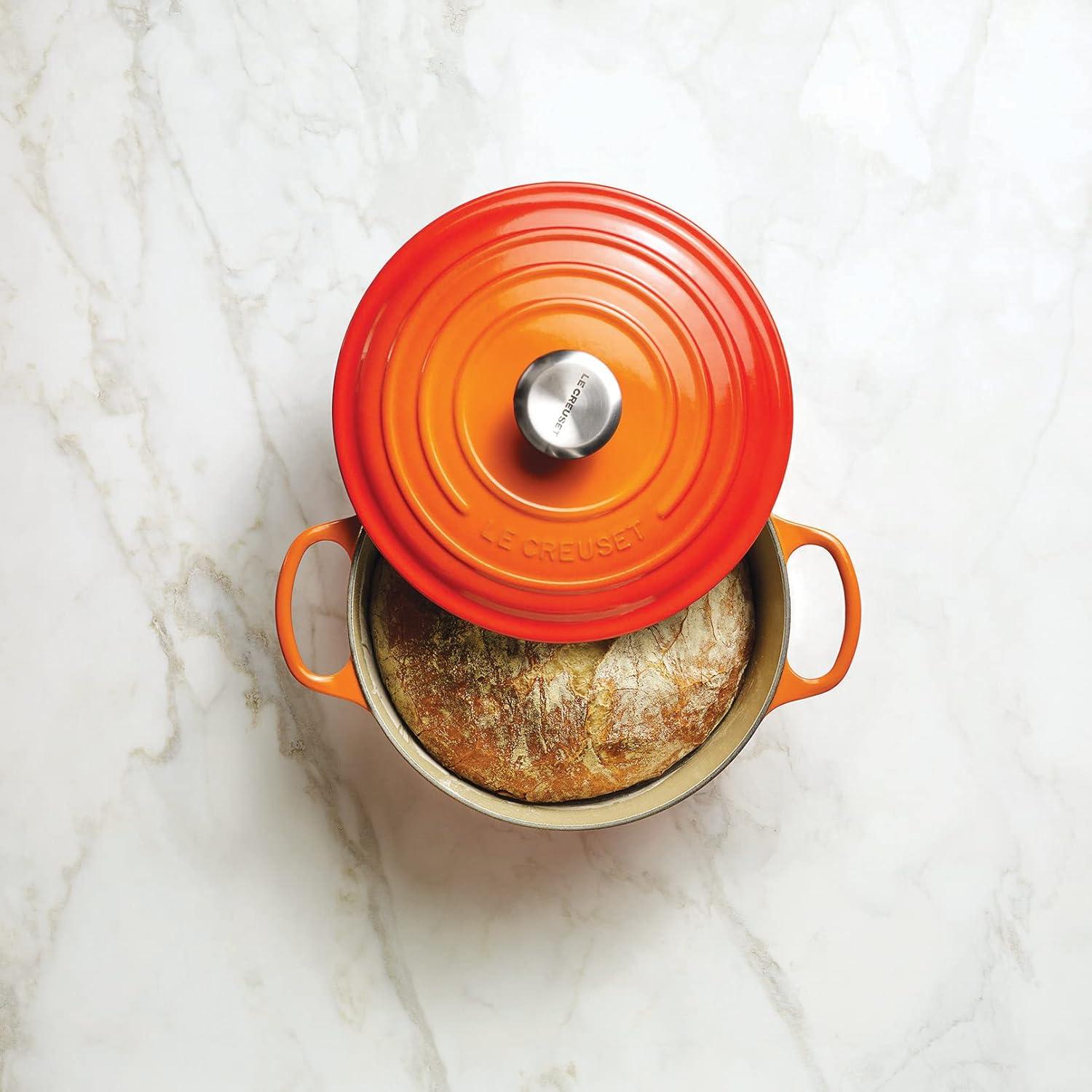 imageLe Creuset Enameled Cast Iron Signature Round Dutch Oven 725 qt Sea SaltFlame