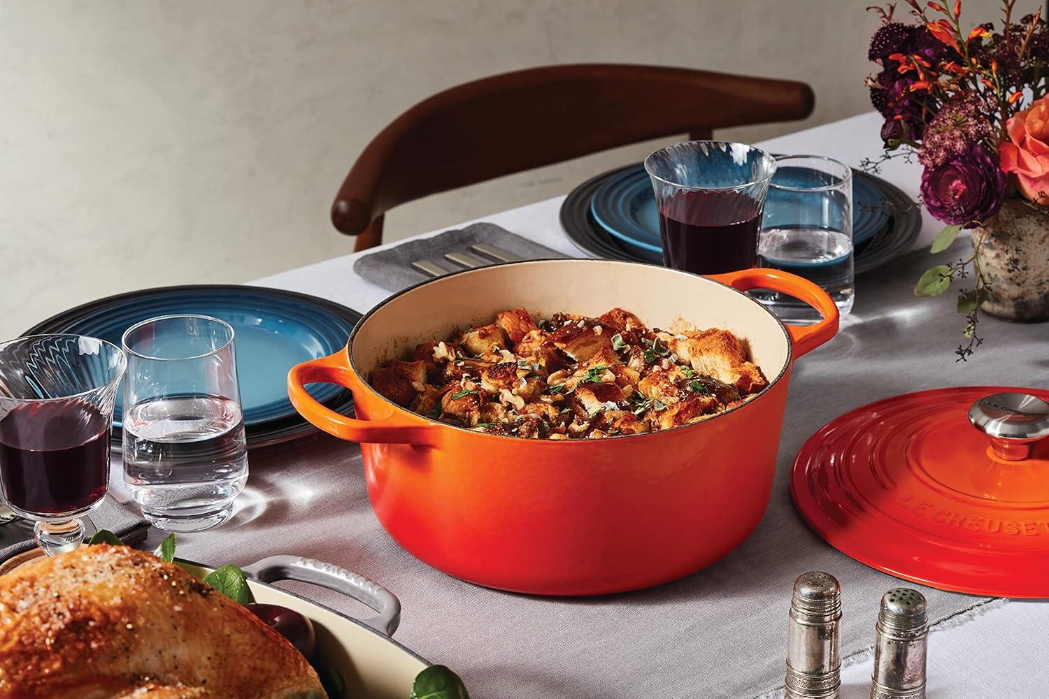 imageLe Creuset Enameled Cast Iron Signature Round Dutch Oven 725 qt Sea SaltFlame