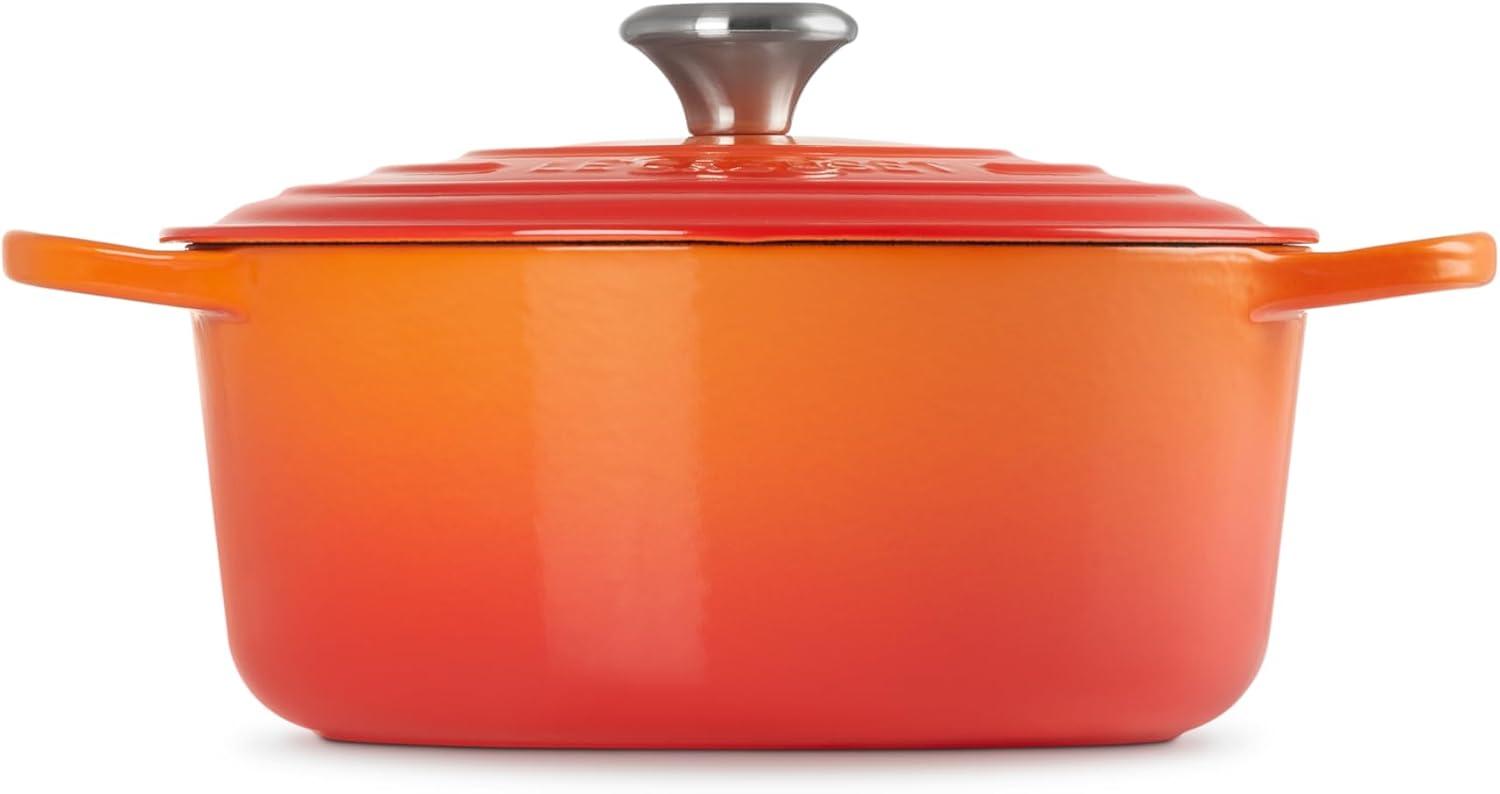 imageLe Creuset Enameled Cast Iron Signature Round Dutch Oven 725 qt Sea SaltFlame