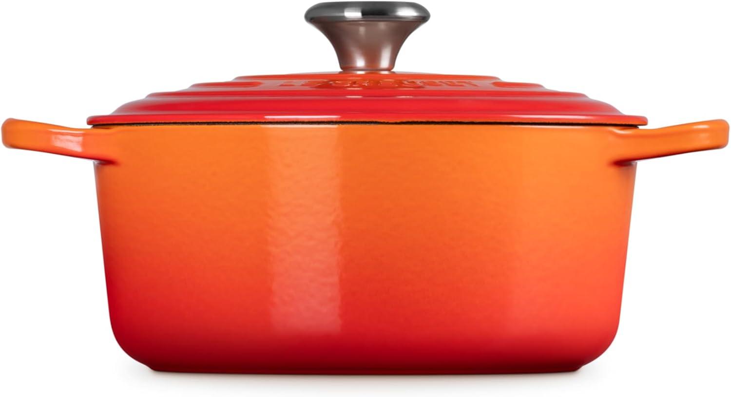 imageLe Creuset Enameled Cast Iron Signature Round Dutch Oven 725 qt Sea SaltFlame