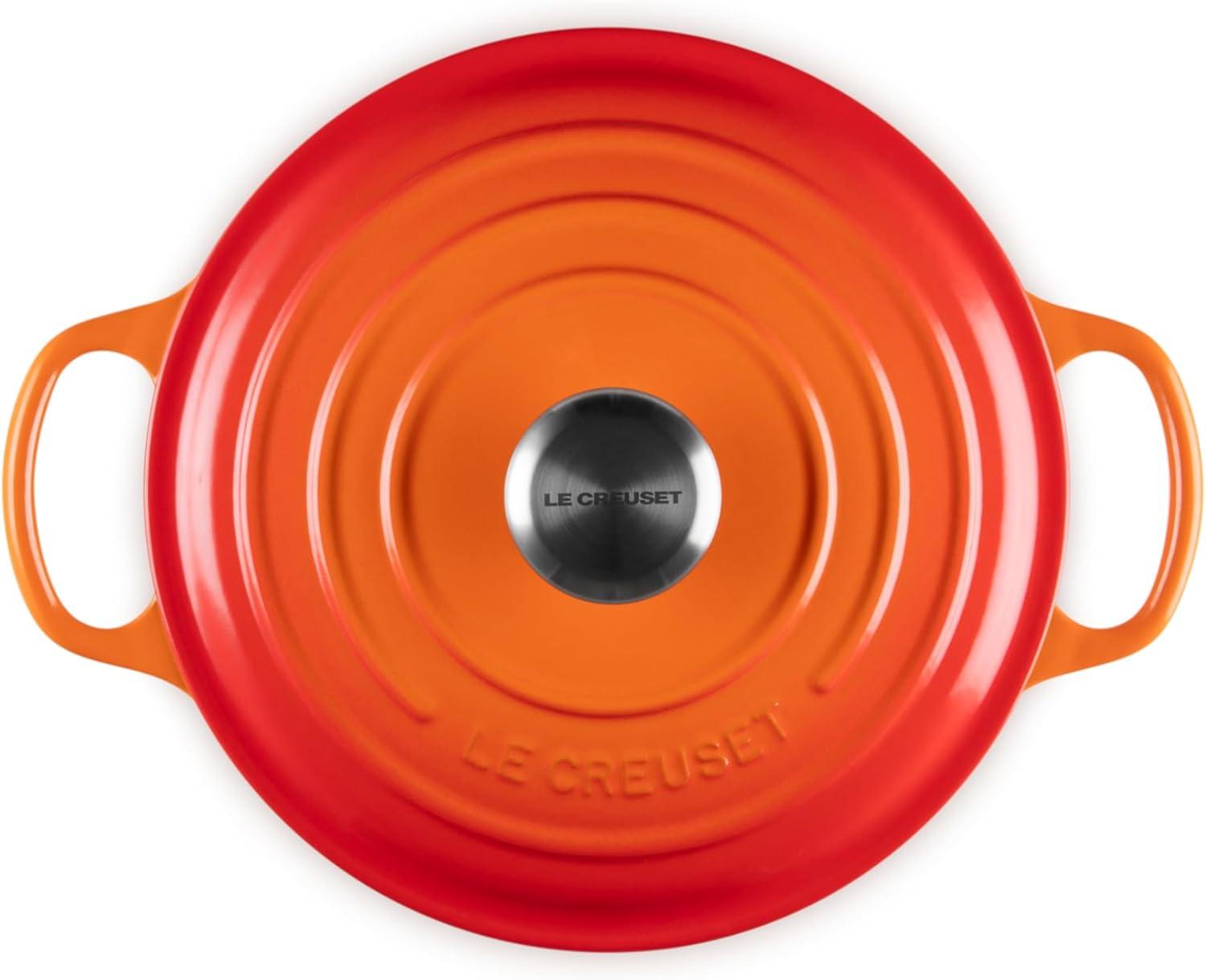 imageLe Creuset Enameled Cast Iron Signature Round Dutch Oven 725 qt Sea SaltFlame