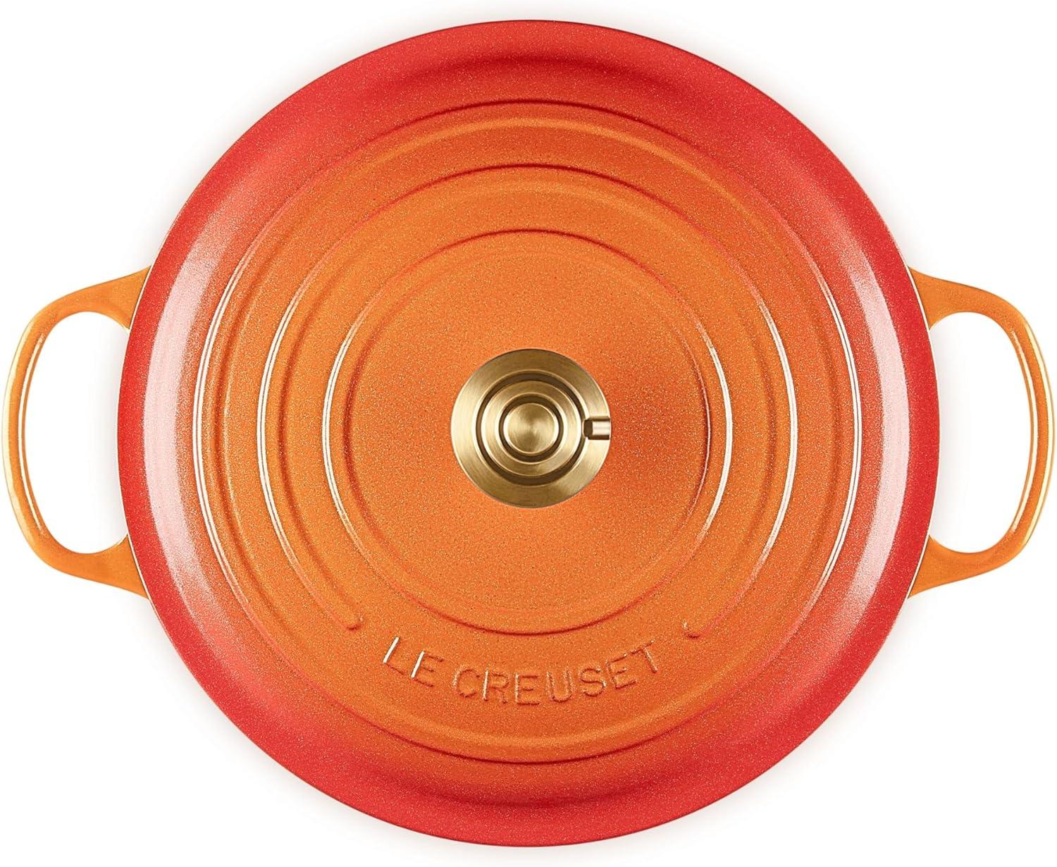 imageLe Creuset Enameled Cast Iron Signature Round Dutch Oven 725 qt Sea SaltFlamme Doree