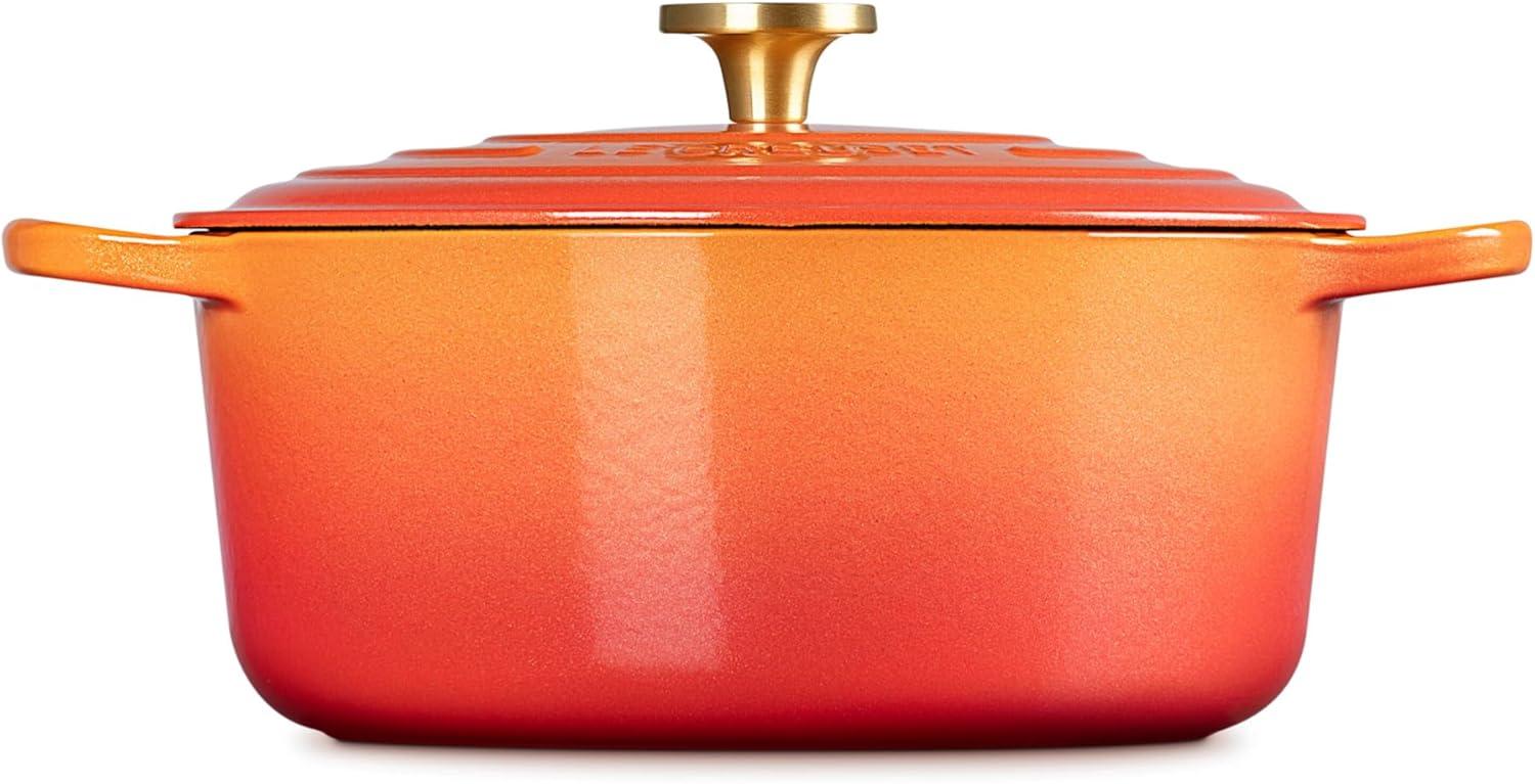 imageLe Creuset Enameled Cast Iron Signature Round Dutch Oven 725 qt Sea SaltFlamme Doree