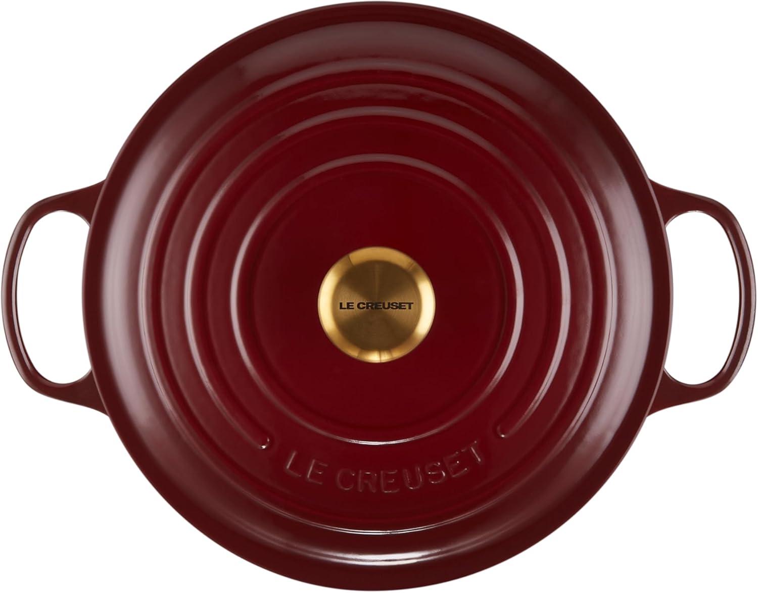 imageLe Creuset Enameled Cast Iron Signature Round Dutch Oven 725 qt Sea SaltGarnet