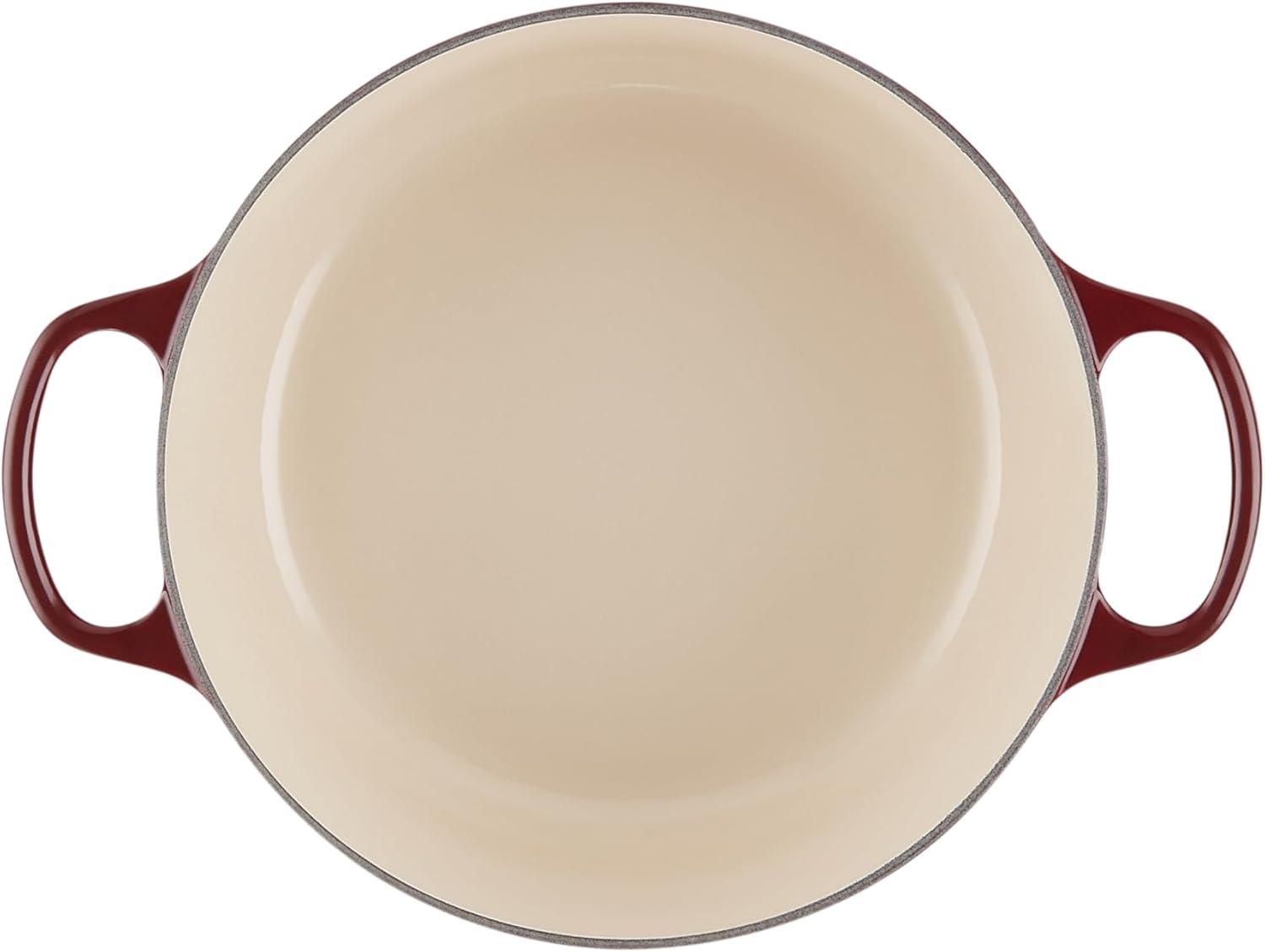imageLe Creuset Enameled Cast Iron Signature Round Dutch Oven 725 qt Sea SaltGarnet