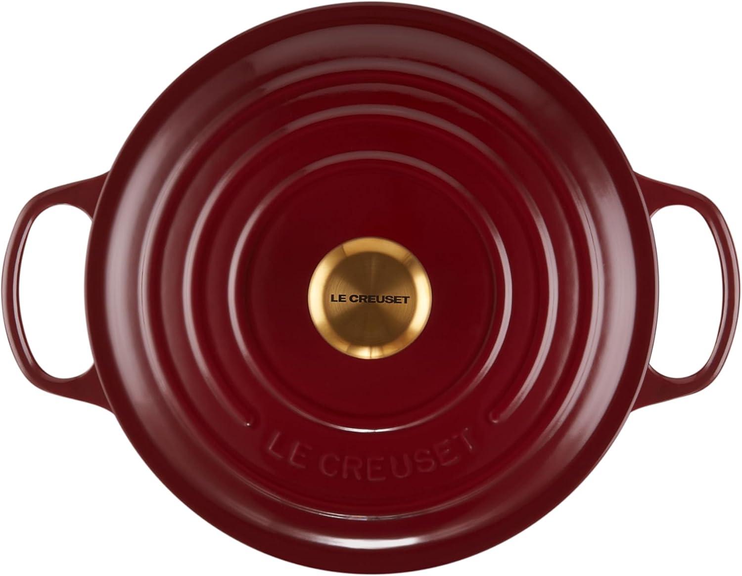 imageLe Creuset Enameled Cast Iron Signature Round Dutch Oven 725 qt Sea SaltGarnet