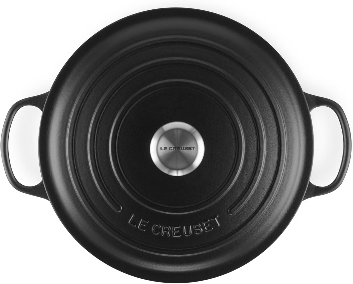 imageLe Creuset Enameled Cast Iron Signature Round Dutch Oven 725 qt Sea SaltLicorice