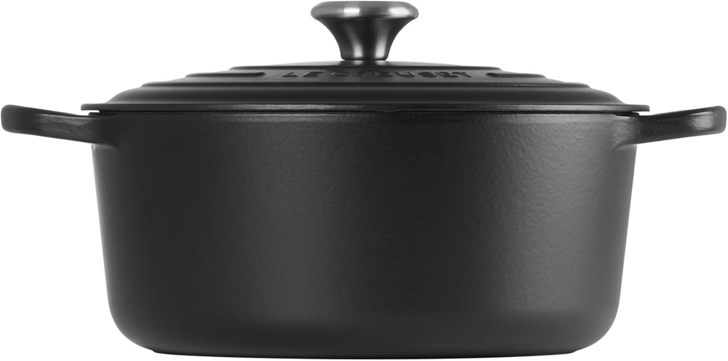 imageLe Creuset Enameled Cast Iron Signature Round Dutch Oven 725 qt Sea SaltLicorice
