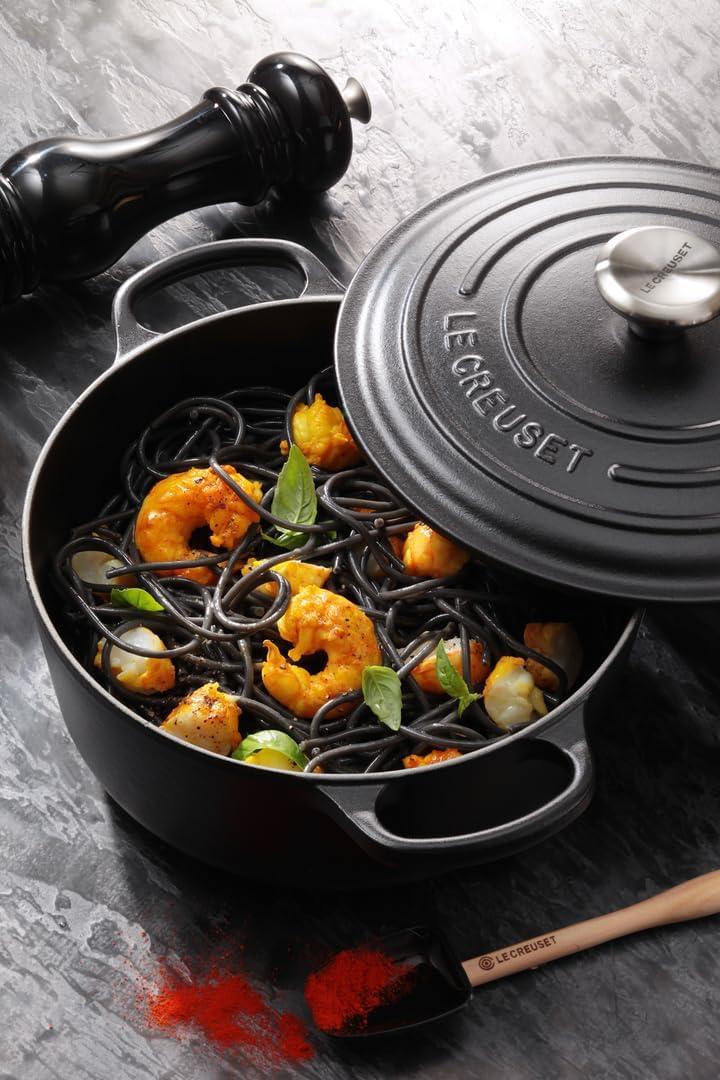 imageLe Creuset Enameled Cast Iron Signature Round Dutch Oven 725 qt Sea SaltLicorice