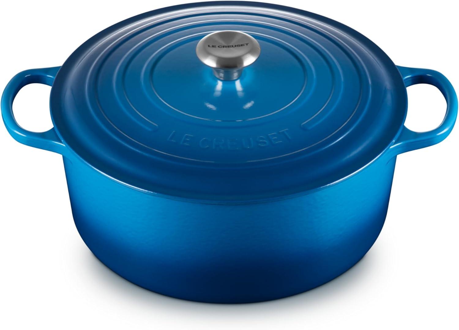imageLe Creuset Enameled Cast Iron Signature Round Dutch Oven 725 qt Sea SaltMarseille