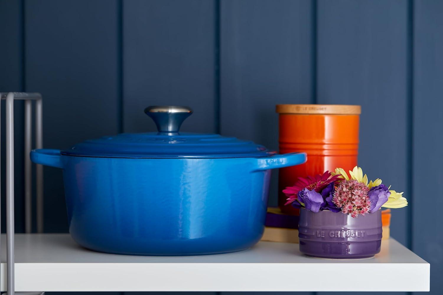 imageLe Creuset Enameled Cast Iron Signature Round Dutch Oven 725 qt Sea SaltMarseille
