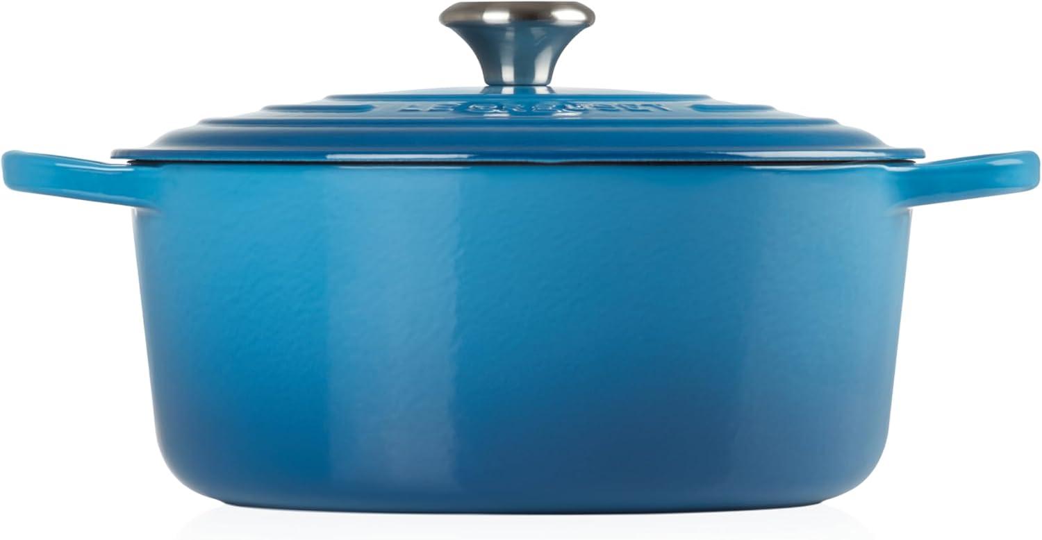 imageLe Creuset Enameled Cast Iron Signature Round Dutch Oven 725 qt Sea SaltMarseille