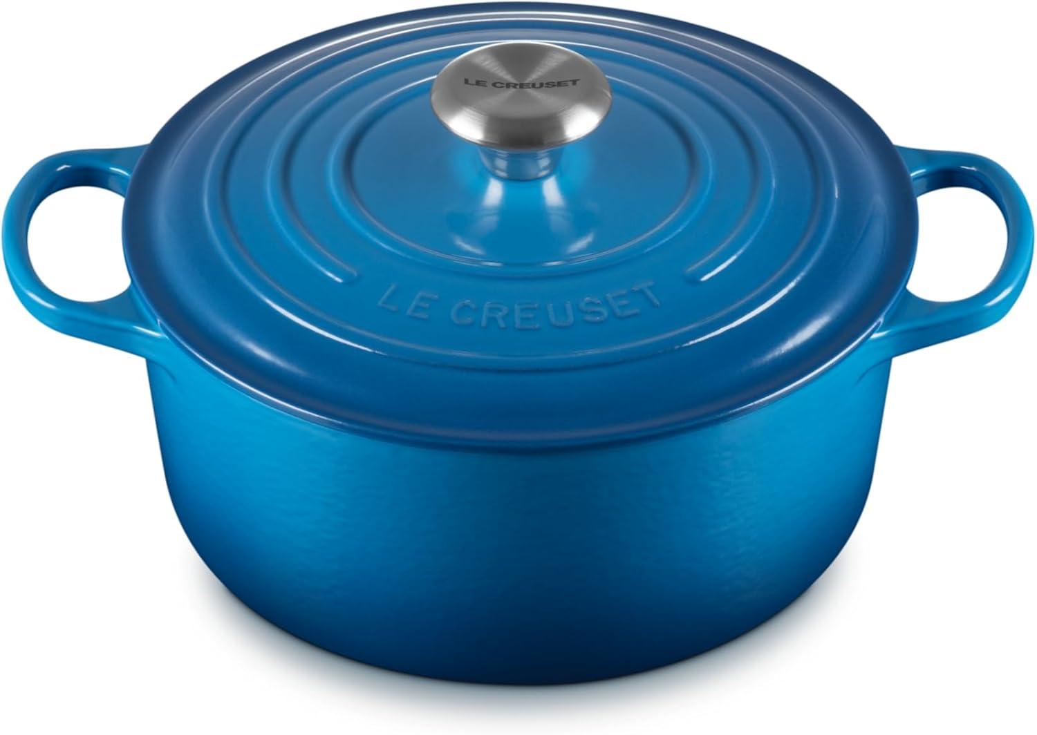 imageLe Creuset Enameled Cast Iron Signature Round Dutch Oven 725 qt Sea SaltMarseille