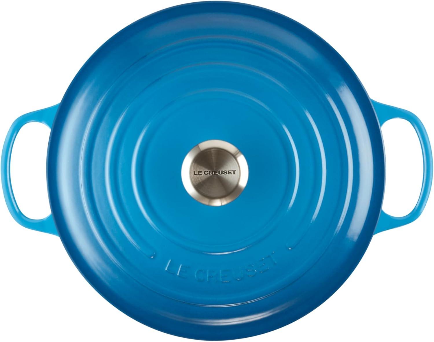 imageLe Creuset Enameled Cast Iron Signature Round Dutch Oven 725 qt Sea SaltMarseille