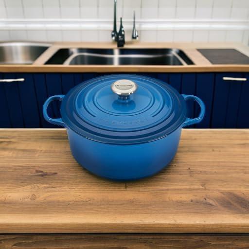imageLe Creuset Enameled Cast Iron Signature Round Dutch Oven 725 qt Sea SaltMarseille